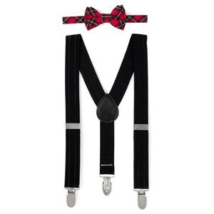 NWT The Children's Place Boys Bow Tie And Suspenders Set